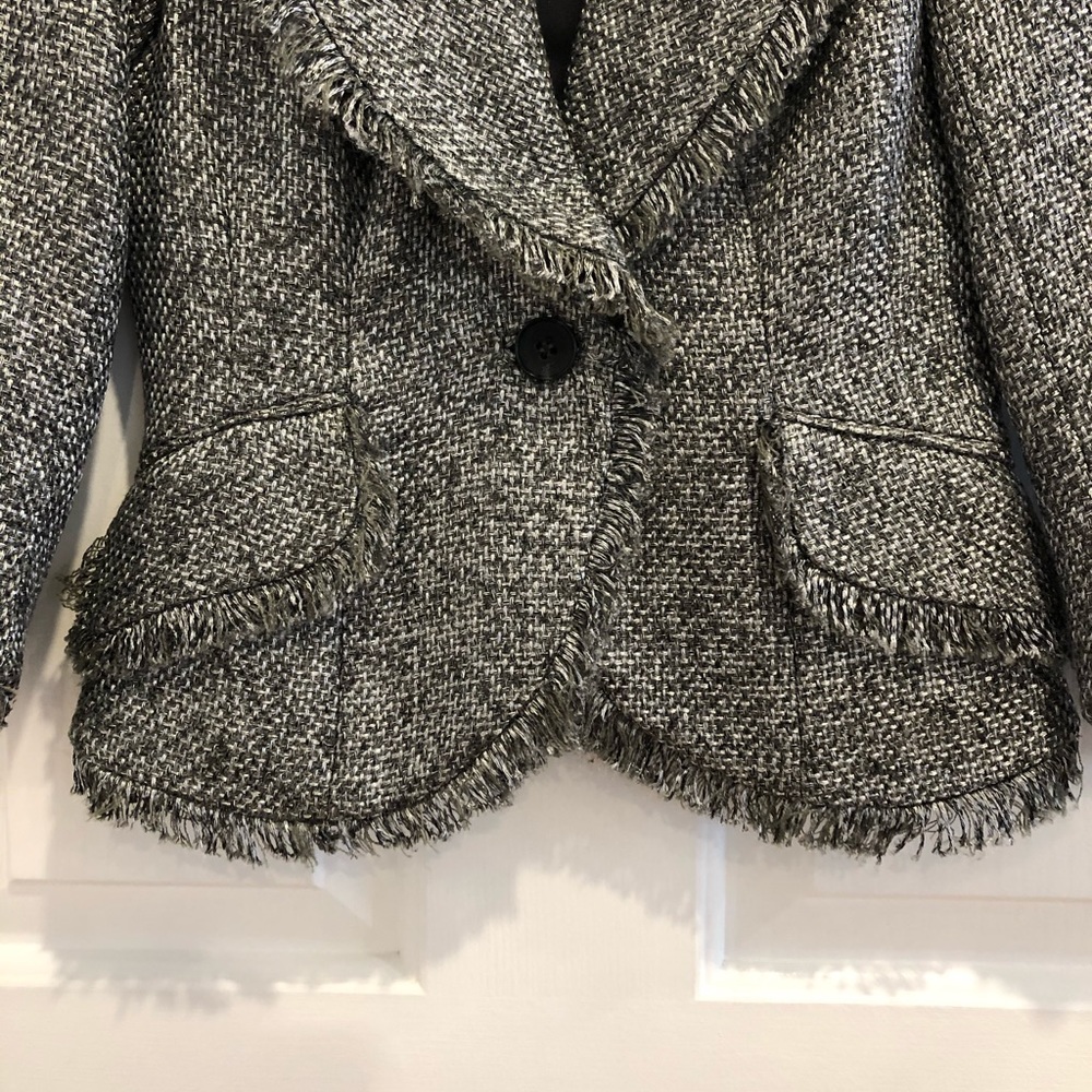 Bebe Size 0 Blazer Jacket Gray - image 2